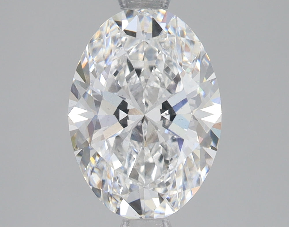 1.86 Carat Oval Lab Diamond with  Cut Diamond in 14KT  view 1
