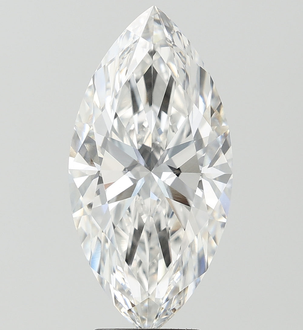 5.07 Carat Marquise Lab Diamond with  Cut Diamond in 14KT  view 1
