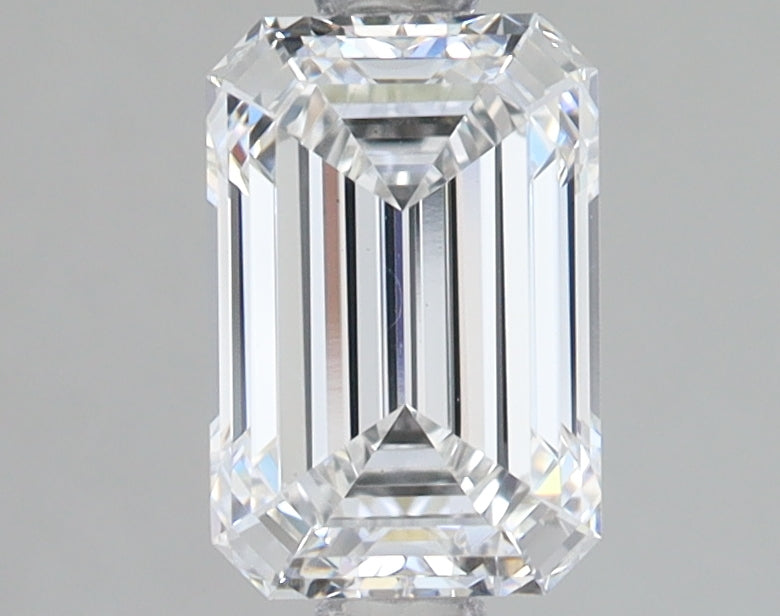 1.55 Carat Emerald Lab Diamond with  Cut Diamond in 14KT  view 1
