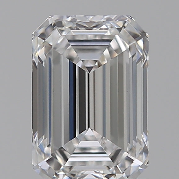 1.0 Carat Emerald Lab Diamond with  Cut Diamond in 14KT  view 1
