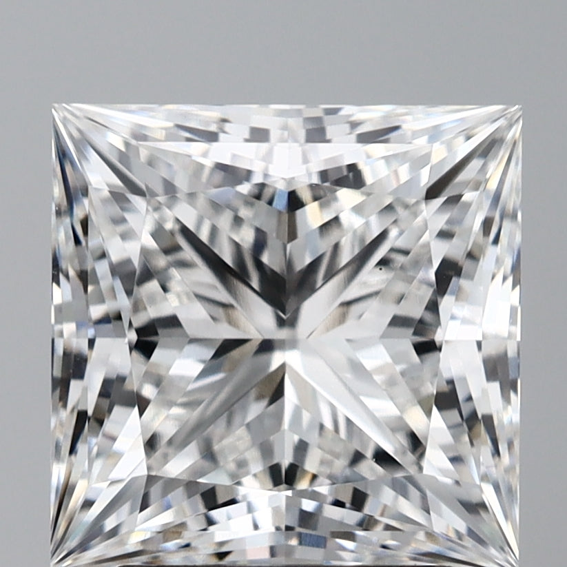 3.17 Carat Princess Lab Diamond with  Cut Diamond in 14KT  view 1
