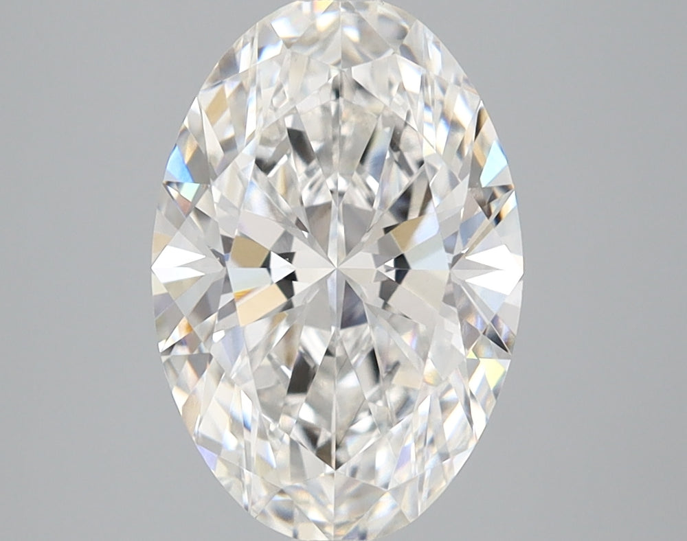 2.51 Carat Oval Lab Diamond with  Cut Diamond in 14KT  view 1
