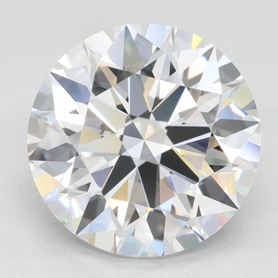 3.25 Carat Round Lab Diamond with  Cut Diamond in 14KT  view 1
