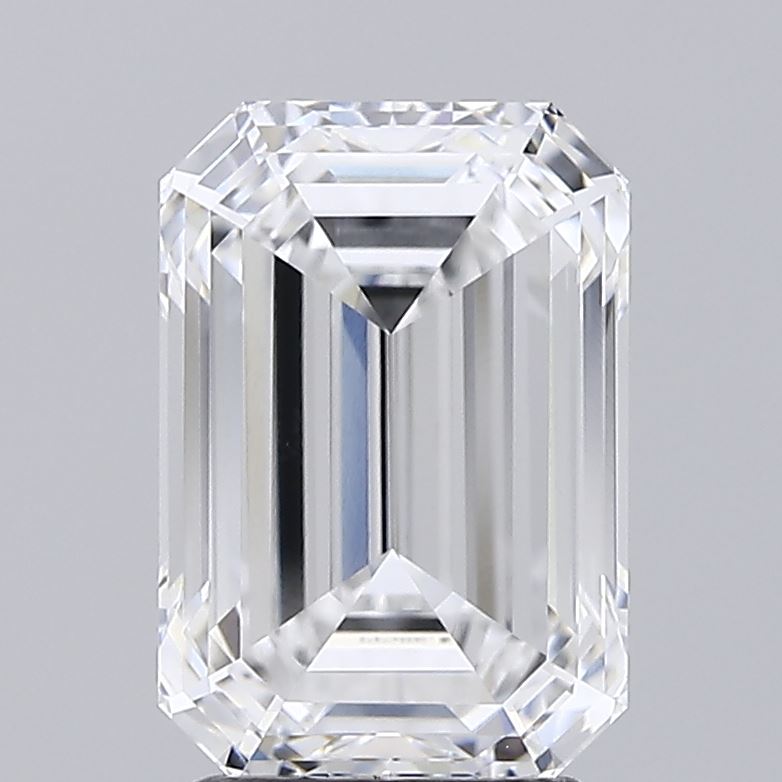 1.54 Carat Emerald Lab Diamond with  Cut Diamond in 14KT  view 1
