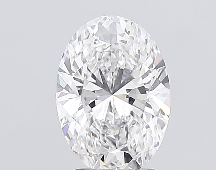 3.01 Carat Oval Lab Diamond with  Cut Diamond in 14KT  view 1
