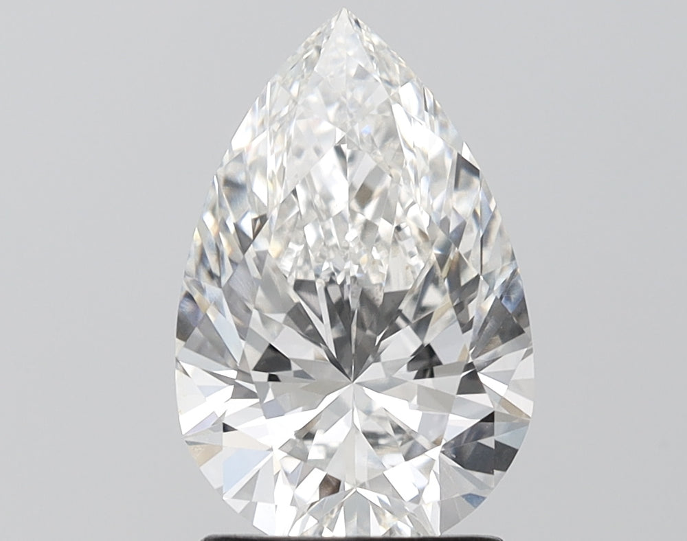 2.52 Carat Pear Lab Diamond with  Cut Diamond in 14KT  view 1
