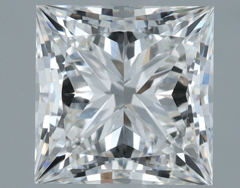 1.61 Carat Princess Lab Diamond with  Cut Diamond in 14KT  view 1
