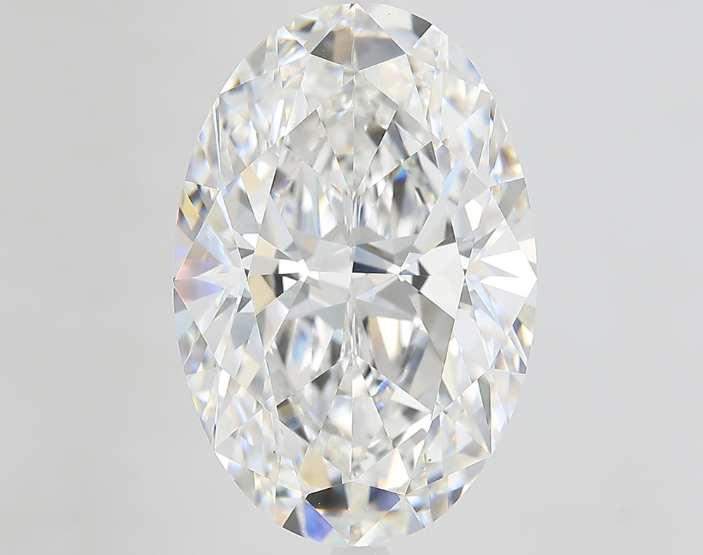 10.0 Carat Oval Lab Diamond with  Cut Diamond in 14KT  view 1
