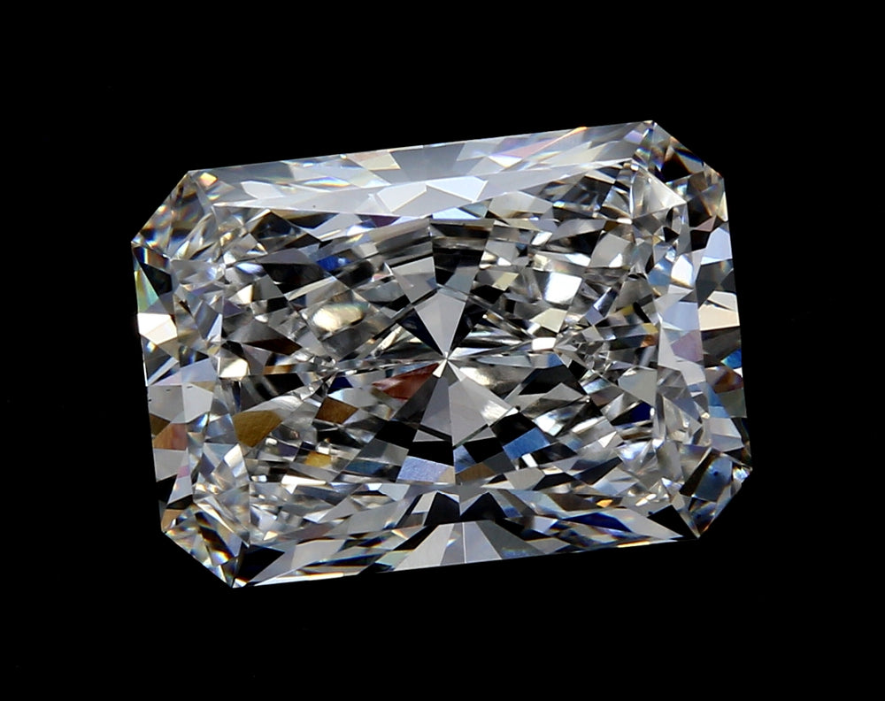 1.54 Carat Radiant Lab Diamond with  Cut Diamond in 14KT  view 1
