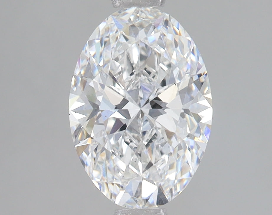 1.67 Carat Oval Lab Diamond with  Cut Diamond in 14KT  view 1
