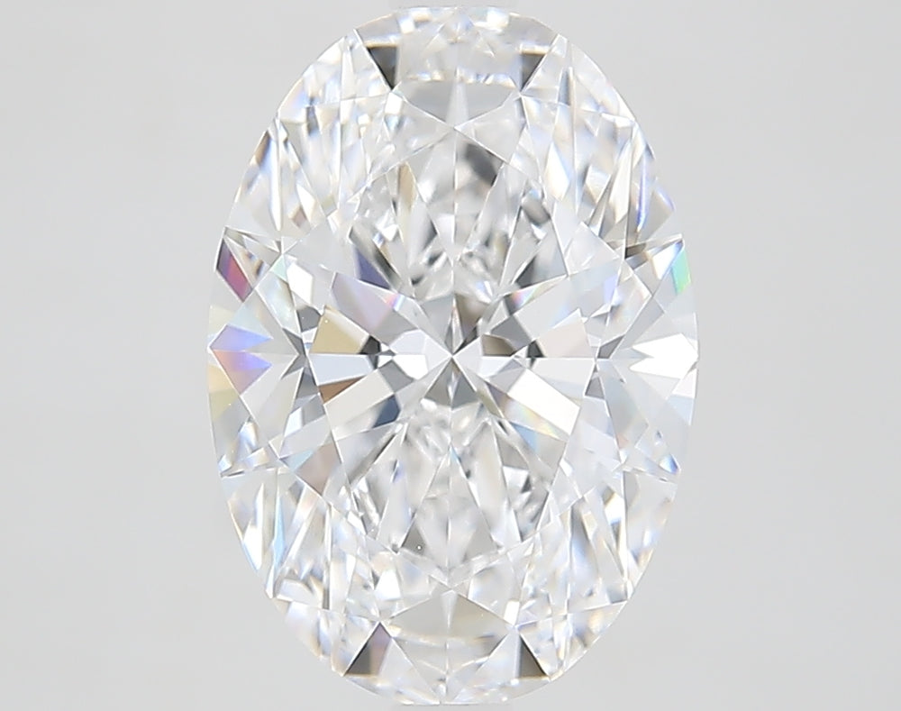 3.4 Carat Oval Lab Diamond with  Cut Diamond in 14KT  view 1
