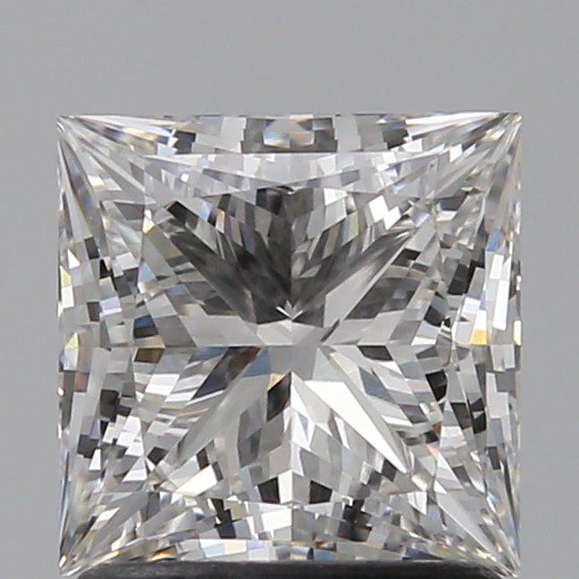 1.51 Carat Princess Lab Diamond with  Cut Diamond in 14KT  view 1
