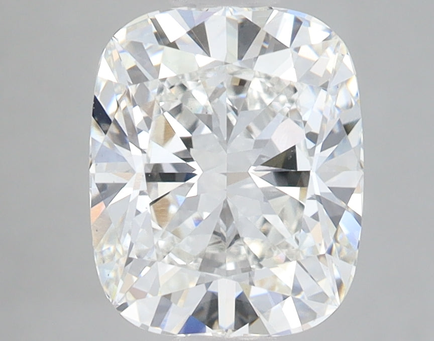 2.71 Carat Cushion Lab Diamond with  Cut Diamond in 14KT  view 1
