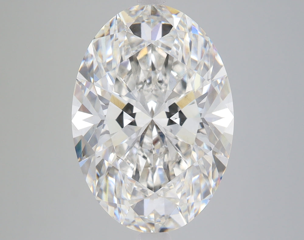 6.41 Carat Oval Lab Diamond with  Cut Diamond in 14KT  view 1
