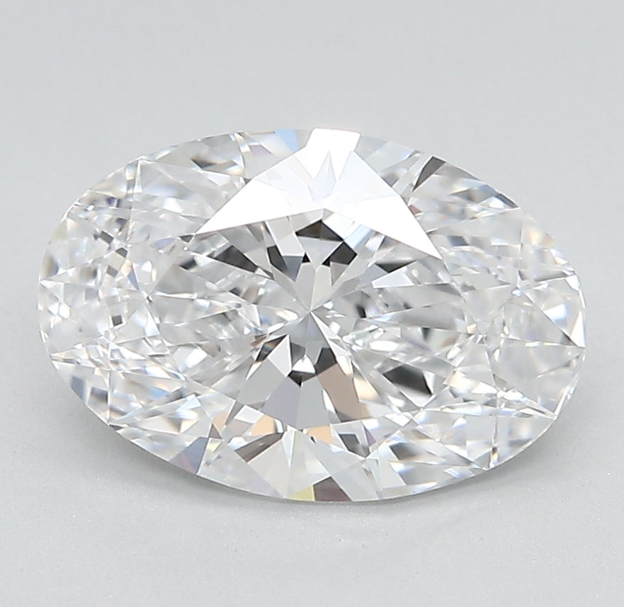 2.33 Carat Oval Lab Diamond with  Cut Diamond in 14KT  view 1
