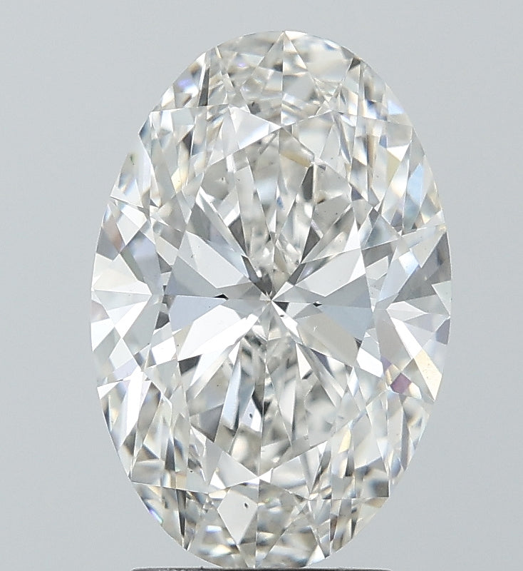 3.06 Carat Oval Lab Diamond with  Cut Diamond in 14KT  view 1
