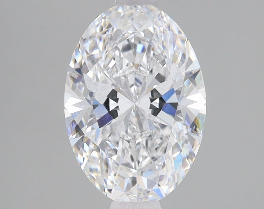 1.66 Carat Oval Lab Diamond with  Cut Diamond in 14KT  view 1
