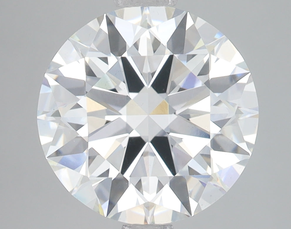 4.0 Carat Round Lab Diamond with  Cut Diamond in 14KT  view 1
