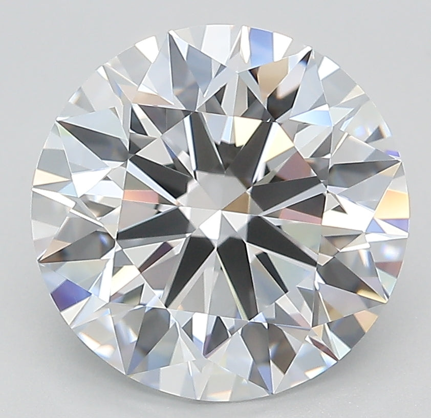 4.05 Carat Round Lab Diamond with  Cut Diamond in 14KT  view 1
