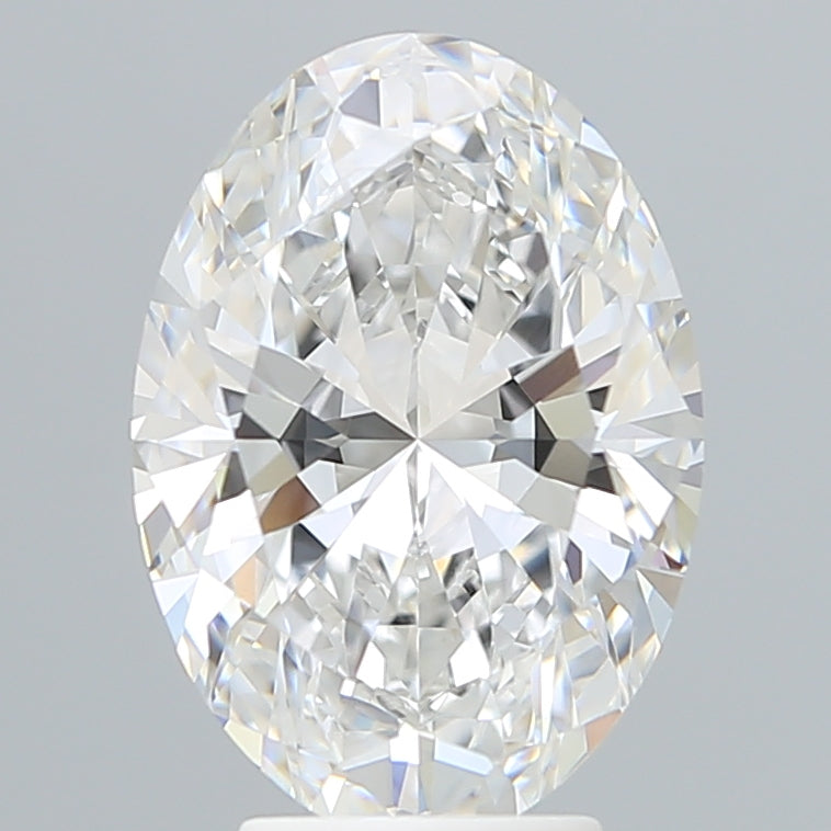 4.37 Carat Oval Lab Diamond with  Cut Diamond in 14KT  view 1
