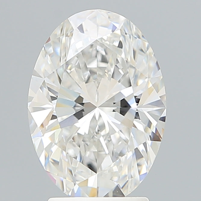 3.1 Carat Oval Lab Diamond with  Cut Diamond in 14KT  view 1
