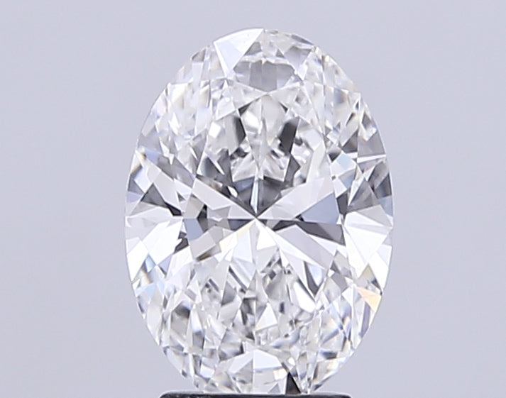 3.01 Carat Oval Lab Diamond with  Cut Diamond in 14KT  view 1
