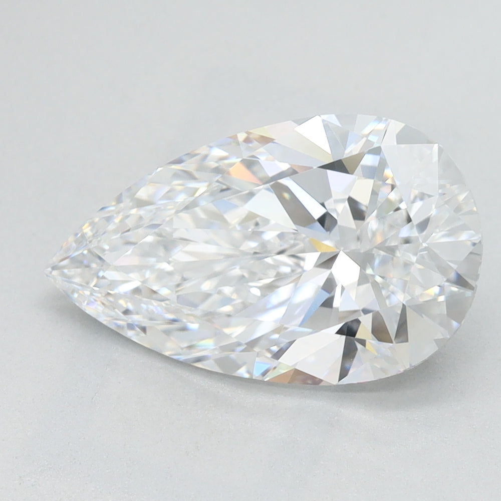 2.45 Carat Pear Lab Diamond with  Cut Diamond in 14KT  view 1
