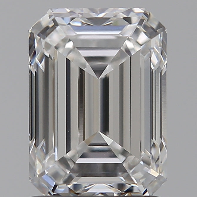 1.8 Carat Emerald Lab Diamond with  Cut Diamond in 14KT  view 1
