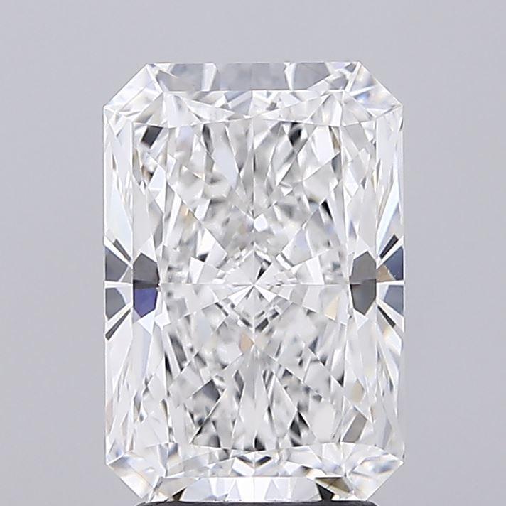 5.05 Carat Radiant Lab Diamond with  Cut Diamond in 14KT  view 1
