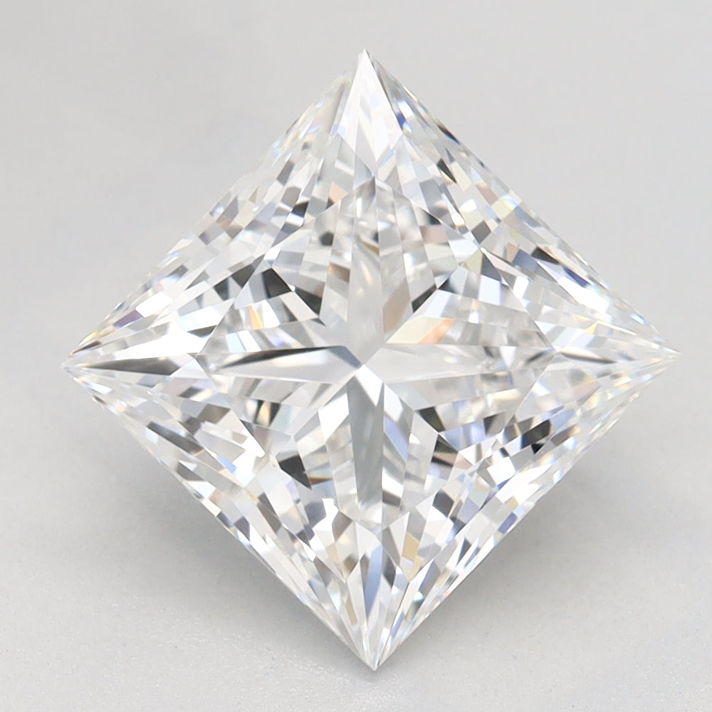 3.01 Carat Princess Lab Diamond with  Cut Diamond in 14KT  view 1
