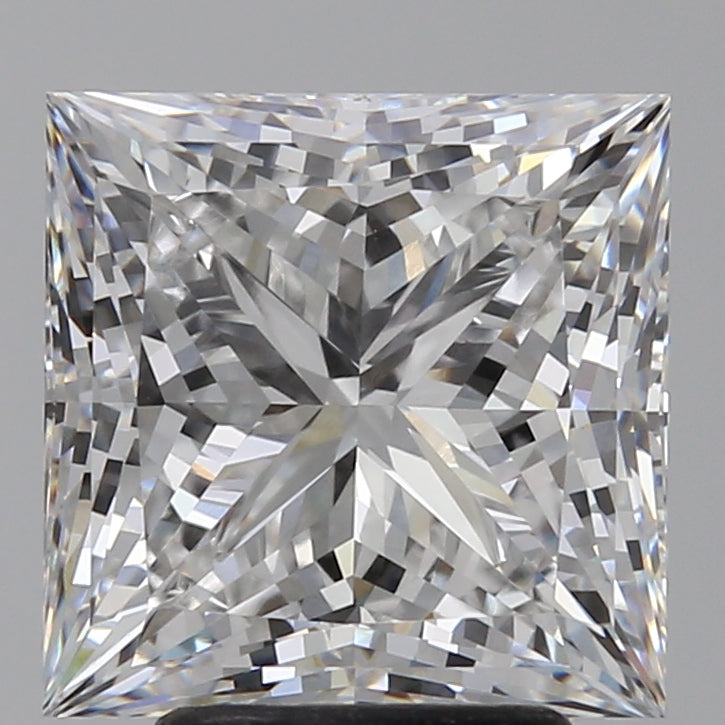 4.07 Carat Princess Lab Diamond with  Cut Diamond in 14KT  view 1
