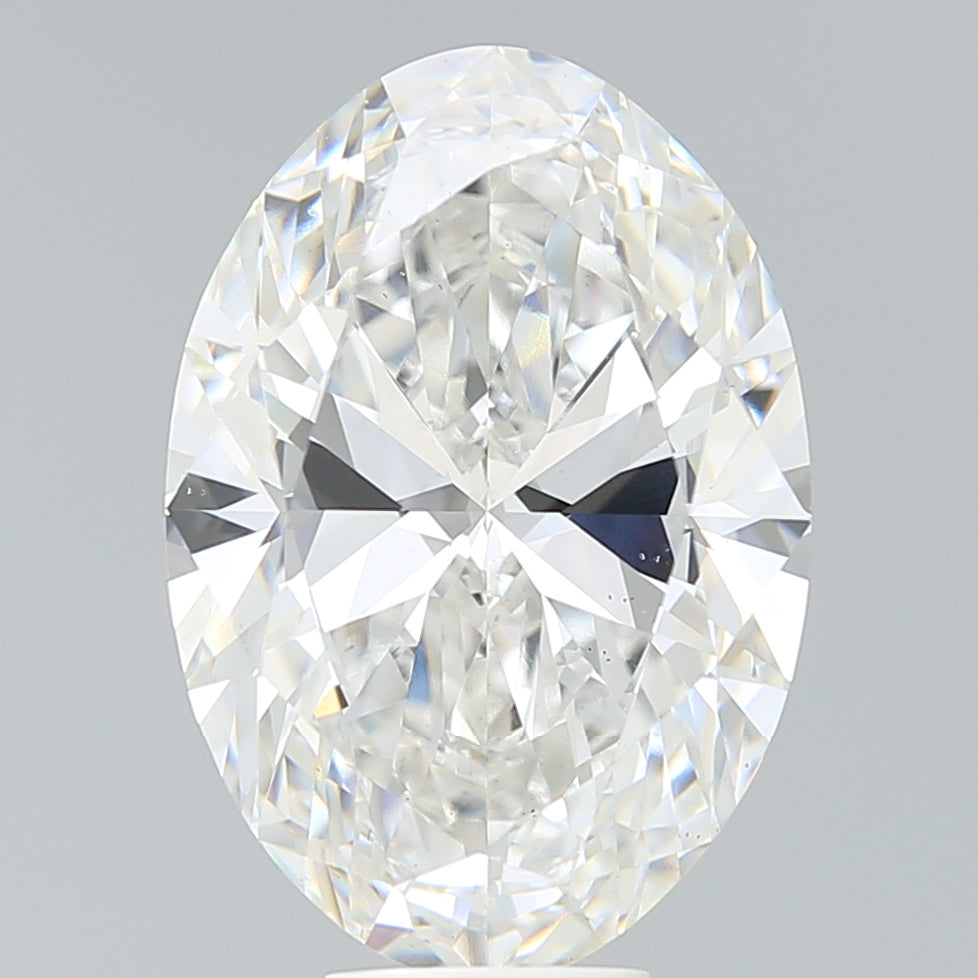 8.56 Carat Oval Lab Diamond with  Cut Diamond in 14KT  view 1
