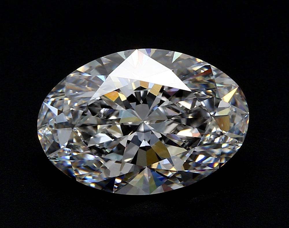 1.9 Carat Oval Lab Diamond with  Cut Diamond in 14KT  view 1
