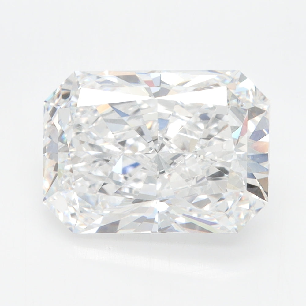 3.47 Carat Radiant Lab Diamond with  Cut Diamond in 14KT  view 1
