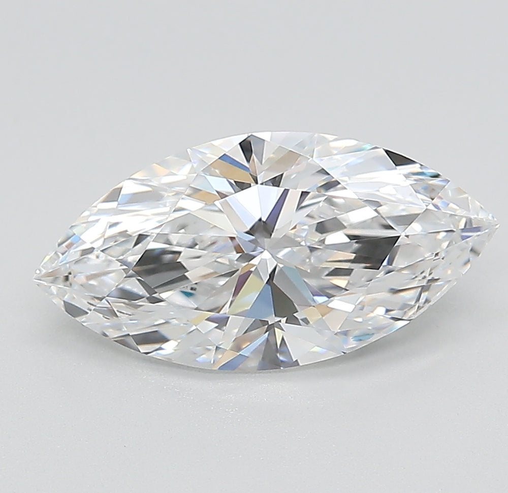 2.0 Carat Marquise Lab Diamond with  Cut Diamond in 14KT  view 1
