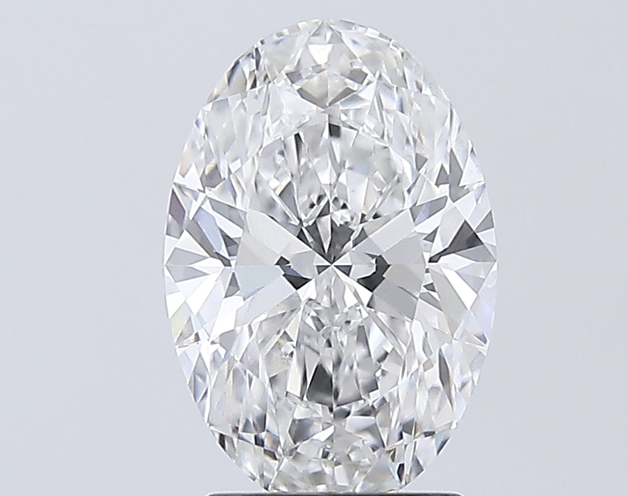 2.54 Carat Oval Lab Diamond with  Cut Diamond in 14KT  view 1
