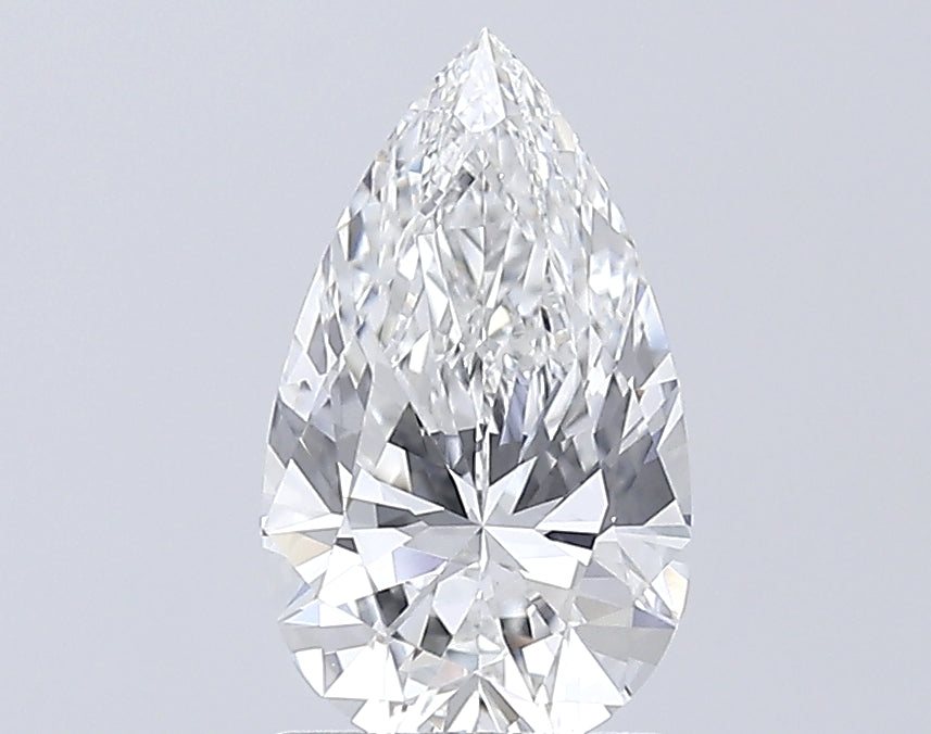 1.51 Carat Pear Lab Diamond with  Cut Diamond in 14KT  view 1
