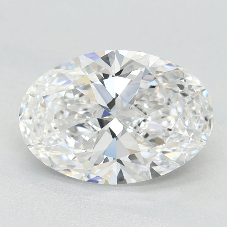 1.31 Carat Oval Lab Diamond with  Cut Diamond in 14KT  view 1
