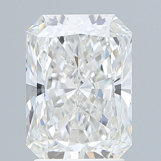 2.54 Carat Radiant Lab Diamond with  Cut Diamond in 14KT  view 1
