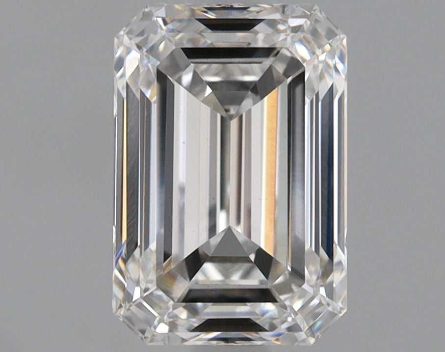 1.52 Carat Emerald Lab Diamond with  Cut Diamond in 14KT  view 1
