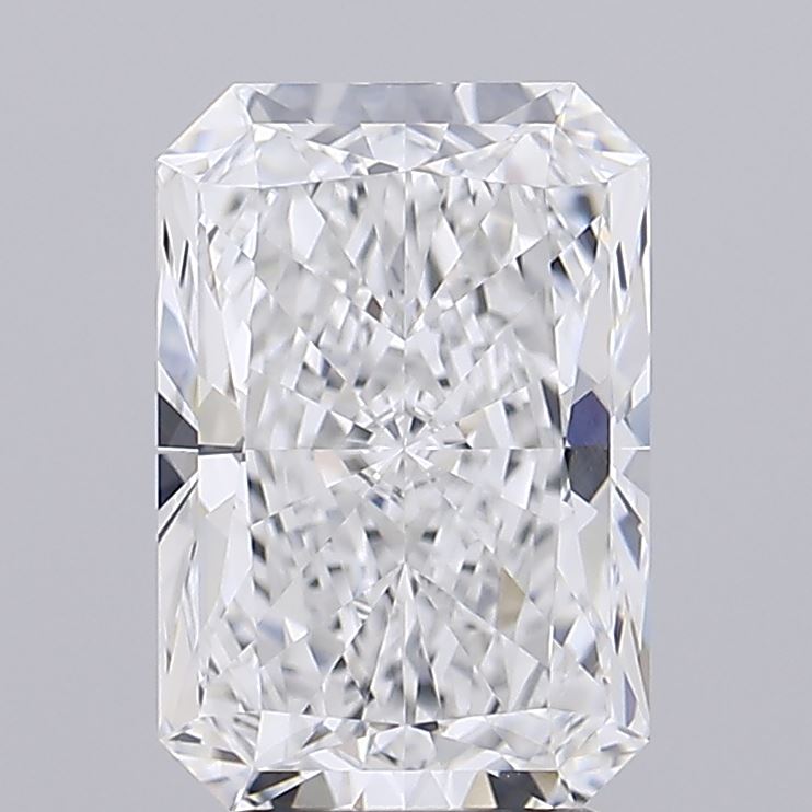 2.58 Carat Radiant Lab Diamond with  Cut Diamond in 14KT  view 1
