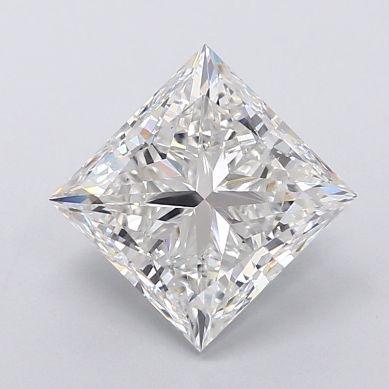 5.13 Carat Princess Lab Diamond with  Cut Diamond in 14KT  view 1
