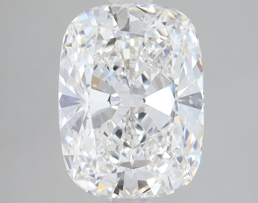 3.09 Carat Cushion Lab Diamond with  Cut Diamond in 14KT  view 1
