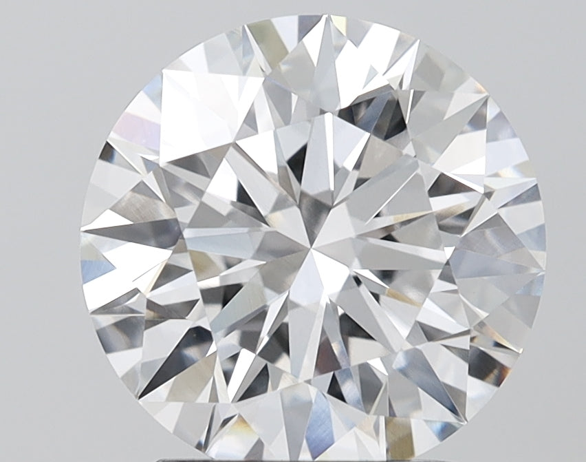 3.58 Carat Round Lab Diamond with  Cut Diamond in 14KT  view 1
