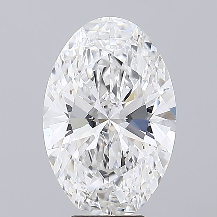 5.3 Carat Oval Lab Diamond with  Cut Diamond in 14KT  view 1

