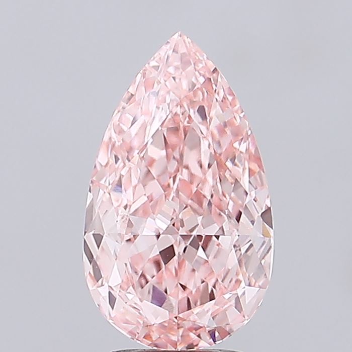3.3 Carat Pear Lab Diamond with  Cut Diamond in 14KT  view 1

