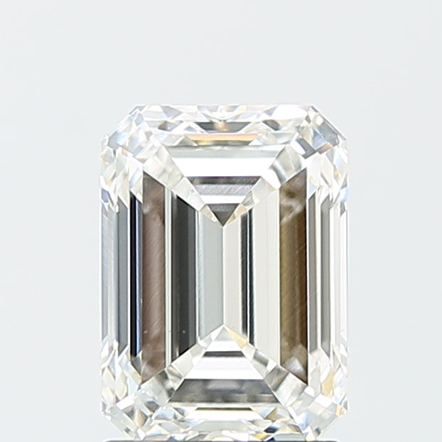 2.16 Carat Emerald Lab Diamond with  Cut Diamond in 14KT  view 1
