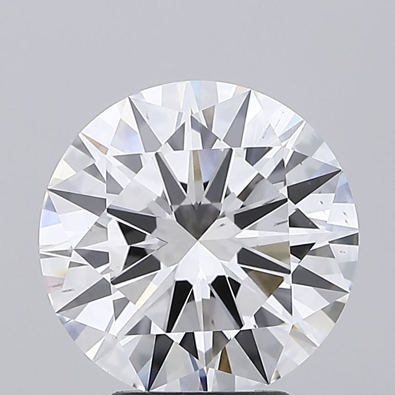 4.0 Carat Round Lab Diamond with  Cut Diamond in 14KT  view 1
