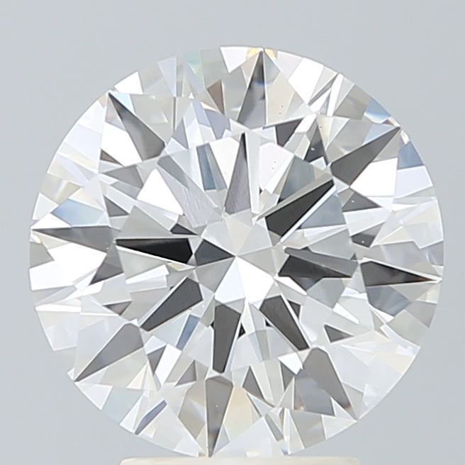 4.13 Carat Round Lab Diamond with  Cut Diamond in 14KT  view 1

