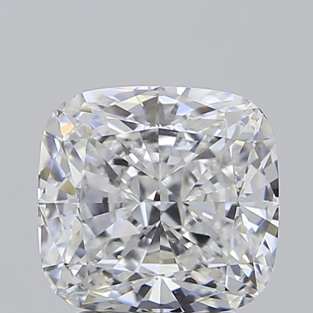 2.54 Carat Cushion Lab Diamond with  Cut Diamond in 14KT  view 1
